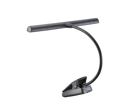 K&M 12266 Orchestra Light Rechargeable – LED-Notenpultleuchte mit Akku, Schwarz
