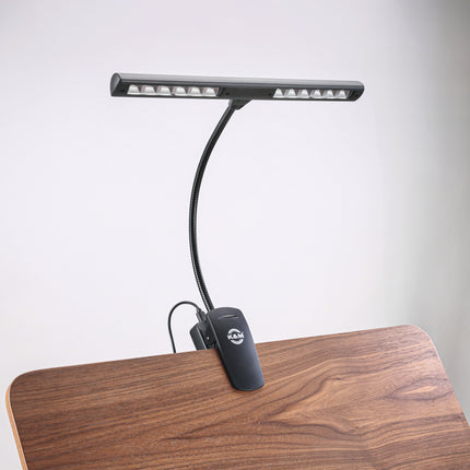 K&M 12266 Orchestra Light Rechargeable – LED-Notenpultleuchte mit Akku, Schwarz