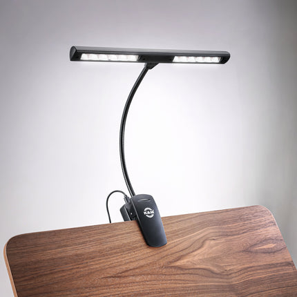 K&M 12266 Orchestra Light Rechargeable – LED-Notenpultleuchte mit Akku, Schwarz