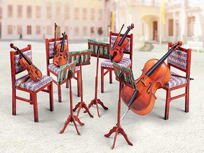 Streichquartett Kartonmodellbau