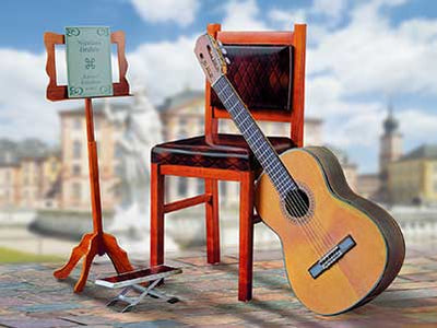 Gitarre Kartonmodellbau