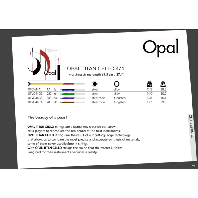 For-Tune Opal Titan Cello SATZ – Detailansicht 1 | Klassikweltshop
