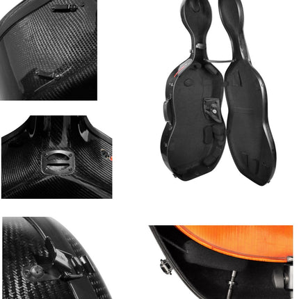 Musilia M5 Karbon Cellokasten, Montagnana, ca. 3,9 kg – Detailansicht 3 | Klassikweltshop
