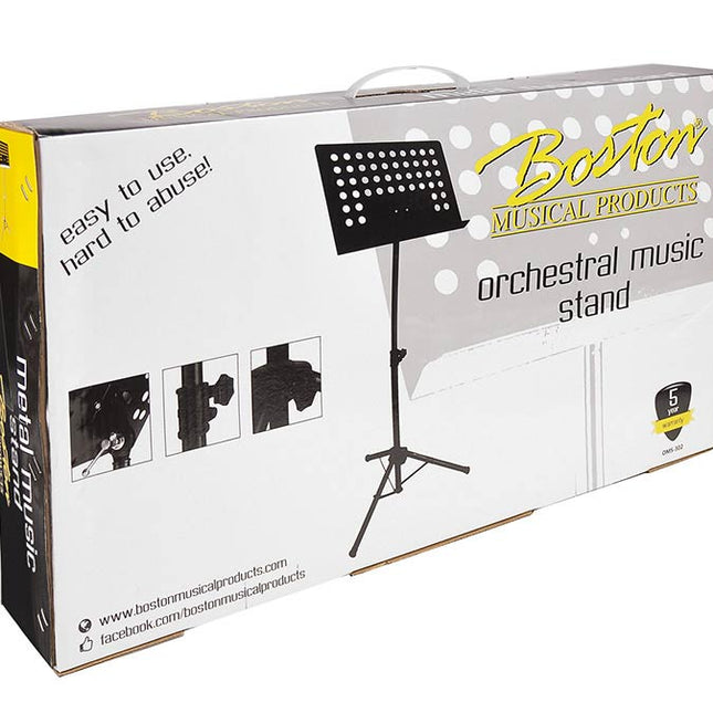 Orchesternotenpult Boston, Lochplatte, schwarz – Detailansicht 1 | Klassikweltshop