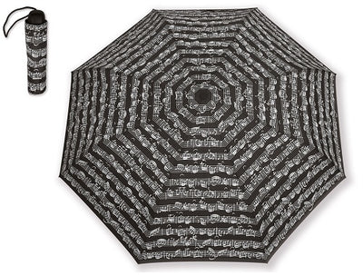 Taschenschirm Notenblatt schwarz