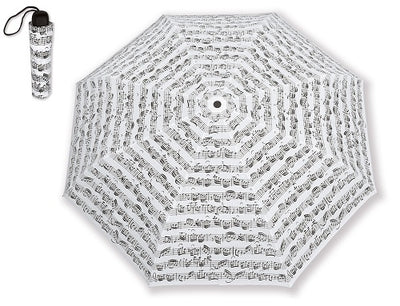 Taschenschirm Notenblatt weiss