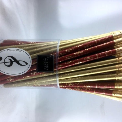 Bleistift Violinschlüssel mit Radiergummi- farbig – Vienna World | Klassikweltshop