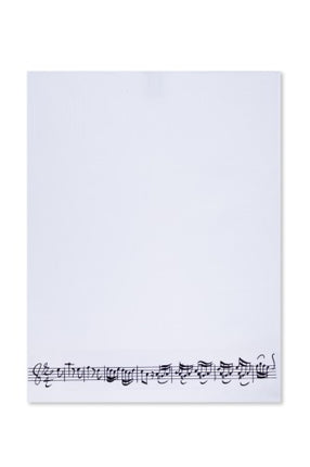 Handtuch Notenzeile schwarz – Vienna World | Klassikweltshop
