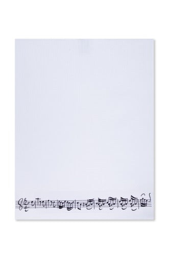 Handtuch Notenzeile schwarz – Vienna World | Klassikweltshop