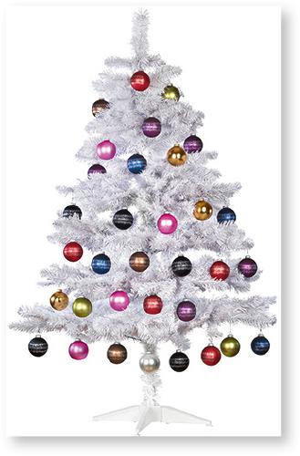 Postkarte Christbaum weiss – Vienna World | Klassikweltshop