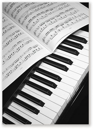 Postkarte Klavier Tastatur – Vienna World | Klassikweltshop