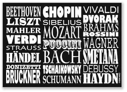 Postkarte Komponisten – Vienna World | Klassikweltshop