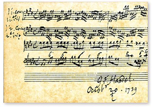 Postkarte Notenblatt Händel – Vienna World | Klassikweltshop
