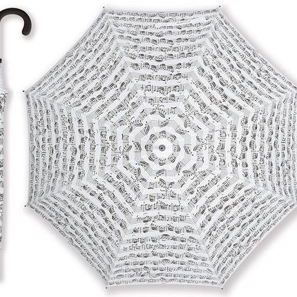 Regenschirm Notenblatt weiss – Vienna World | Klassikweltshop
