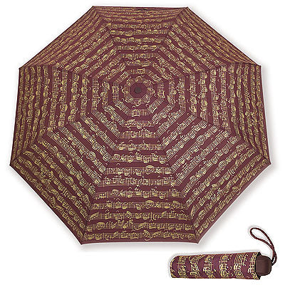Taschenschirm Notenblatt bordeaux – Vienna World | Klassikweltshop