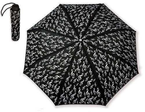 Taschenschirm Violinschlüssel schwarz VIOLIN – Vienna World | Klassikweltshop
