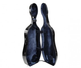 Glasfaserkoffer, Cello schwarz/blau